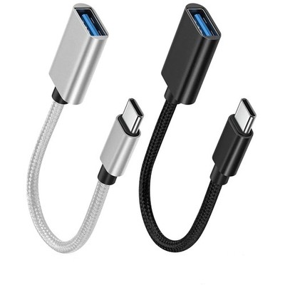 USB-C Type C Male to USB 3.0 Type A Female OTG Adapter Converter Cable Cord 3in