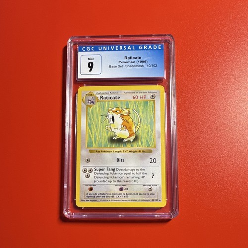 Raticate (Shadowless) graded CGC 9 for sale on eBay