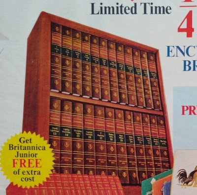 Vintage 1970's Advertisement Encyclopaedia Britannica Book Of Month (see scan)