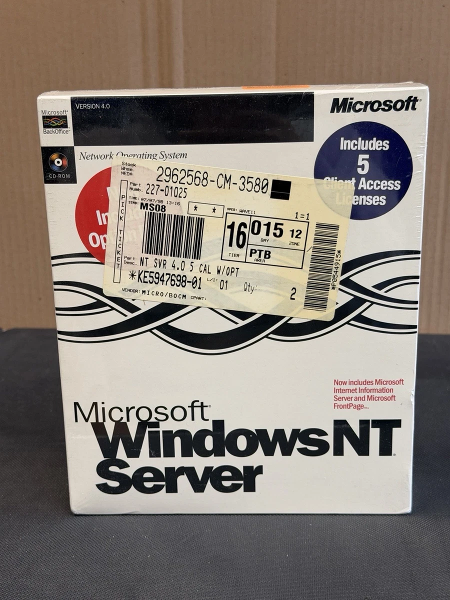 サーバー WindowsNT Server Microsoft Windows NT Server Operating System Software for sale | eBay