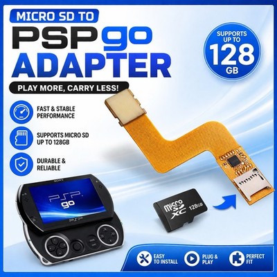 PSP GO M2 Memory Card to Micro SD Adaptor / Adapter Max 128GB (Not