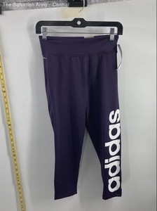 Adidas Women's Purple Climalite 3/4 Tight Mid Rise Training Leggings NWT Sz S