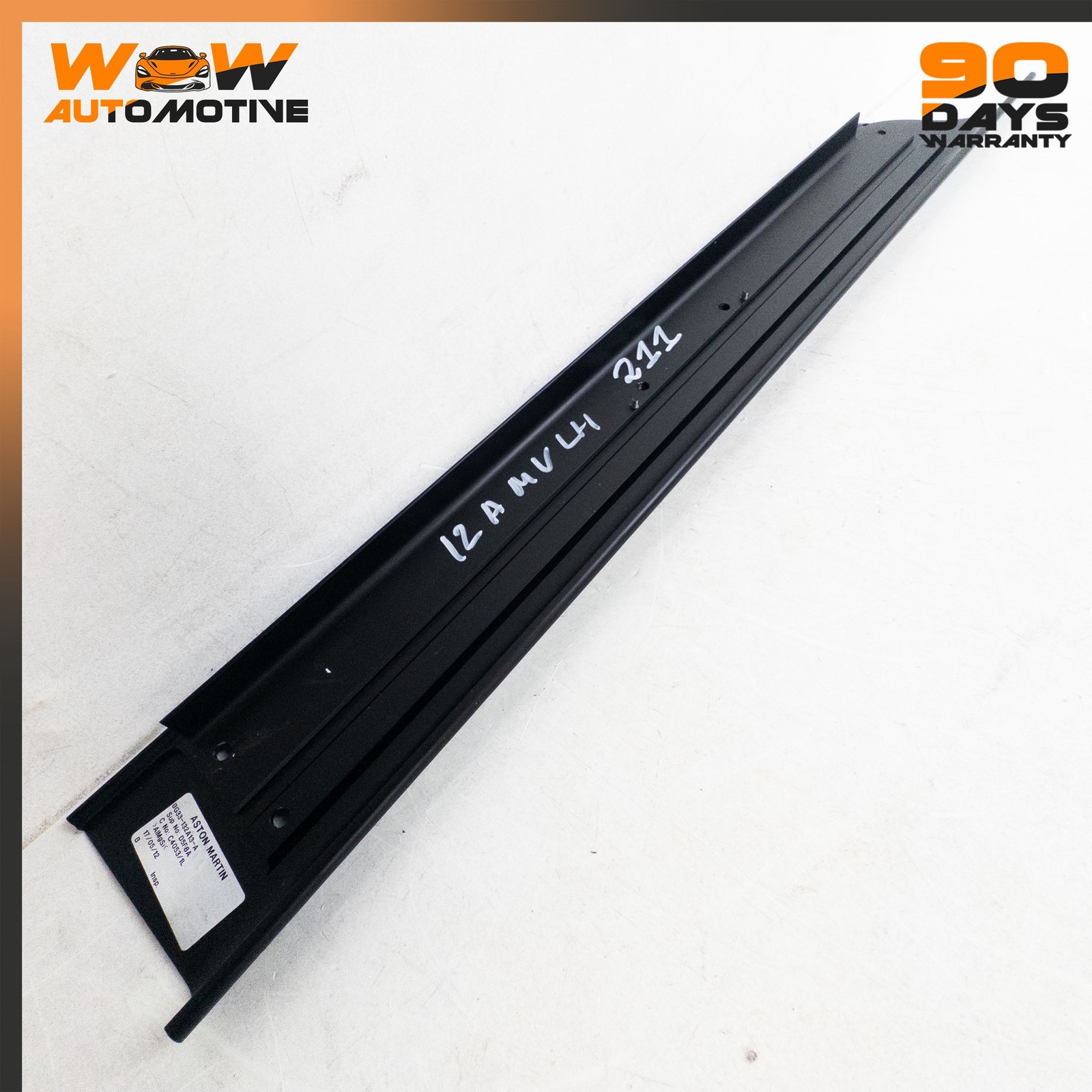06-16 ASTON MARTIN V8 S VANTAGE LEFT DOOR SILL SCUFF INTERIOR TRIM PLATE OEM