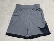 Nike Big Kids Shorts Size Medium Gray Elastic Waist Drawstring Gym Basketball