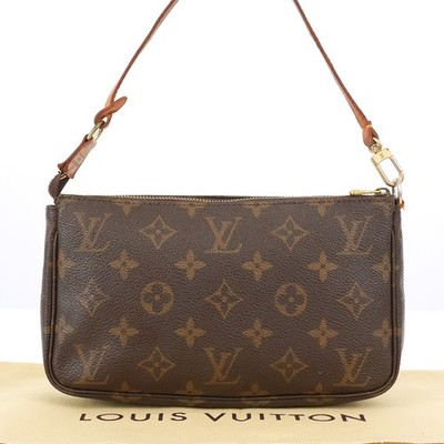 LOUIS VUITTON LV Monogram Pochette Accessoires M51980 Bag VI0050 Auth #52664A