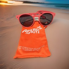 Aperol Sunglasses With Carry Bag. Free Ship USA Rosey Color