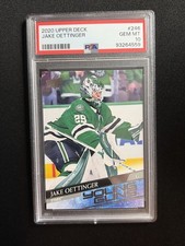 20-21 UD Series 1 Hockey Young Guns 246 Jake Oettinger PSA 10