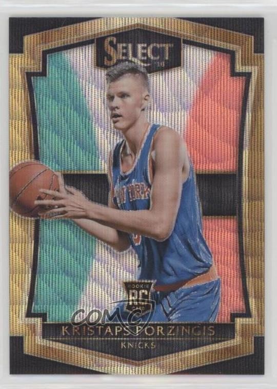2015 Select Premier Level Tri-Color Prizm Kristaps Porzingis #196 Rookie RC kq9