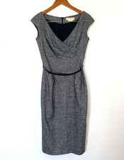 Michael Kors Womens Silk/Wool Sheath Dress Sz 6 Gray Office Career Business Work