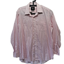 The Savile Row Company Long Sleeve Shirt Men's 16.5in Collar Light Peach - Pink