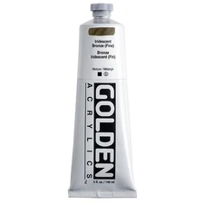 Heavy Body Acrylics by GOLDEN, Iridescent Bronze (Fine), 5 fl. oz. Tube, Prof...