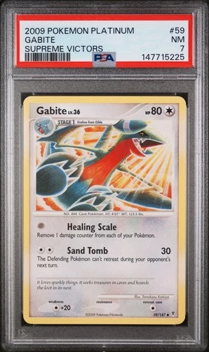 2009 POKEMON PLATINUM SUPREME VICTORS #59 GABITE PSA 7