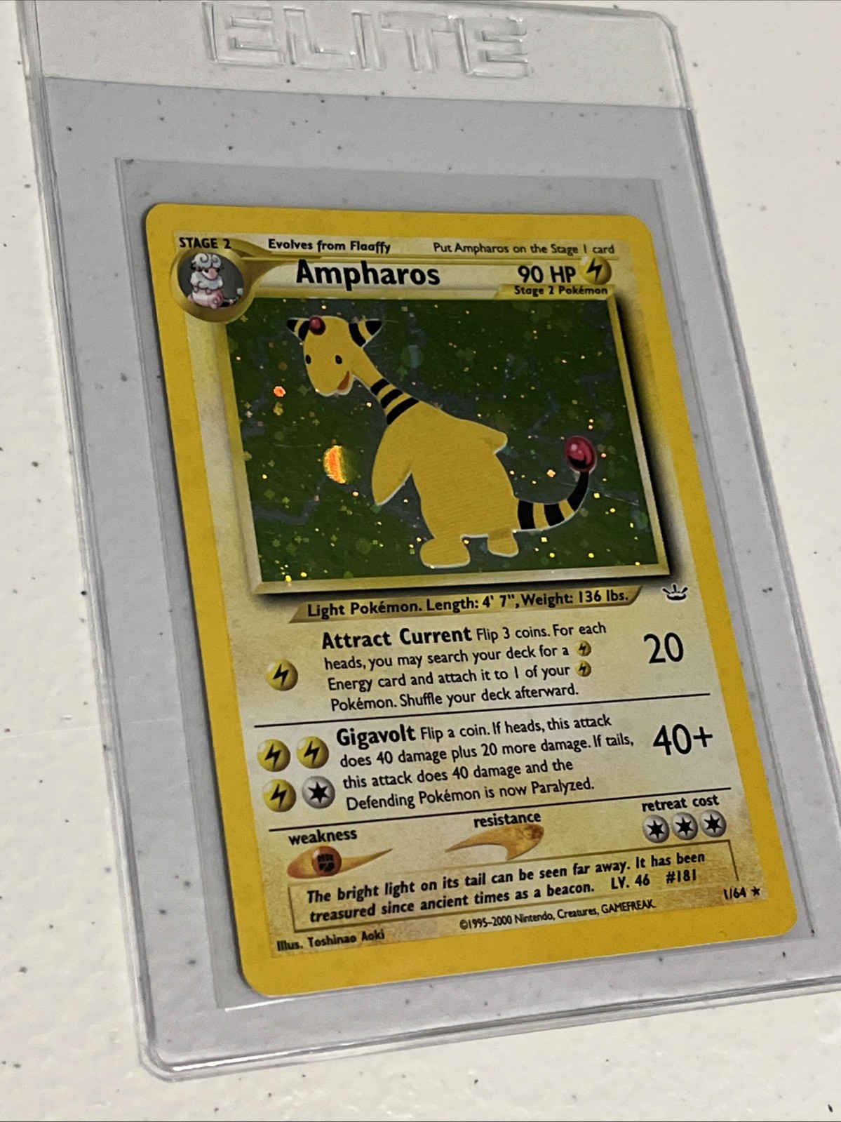 Pokemon Ampharos 01/64 Neo Revelation Holo LP