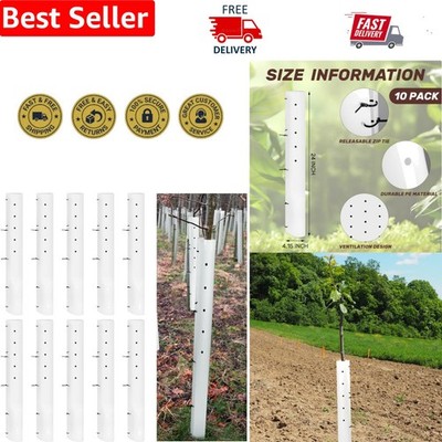 10 Pack of 24 Inch Vented Tree Seedling Grow Tubes - Ultimate Plant Protectors