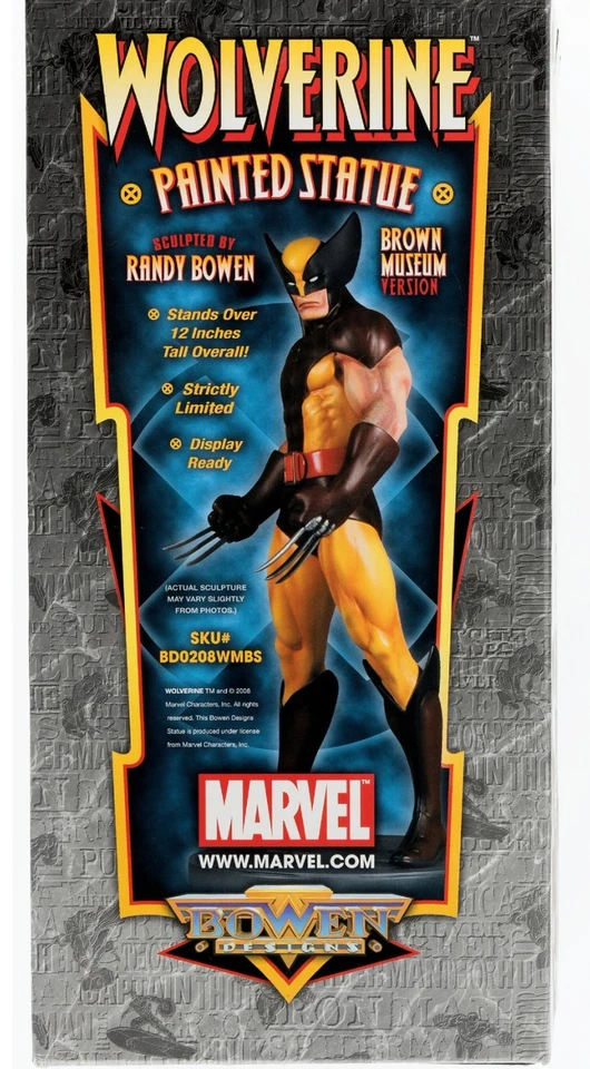 NUEVO/SELLADO Bowen Designs Wolverine Brown Museo Clásico Estatua Pintada 867/1500 Foto 2 de 4