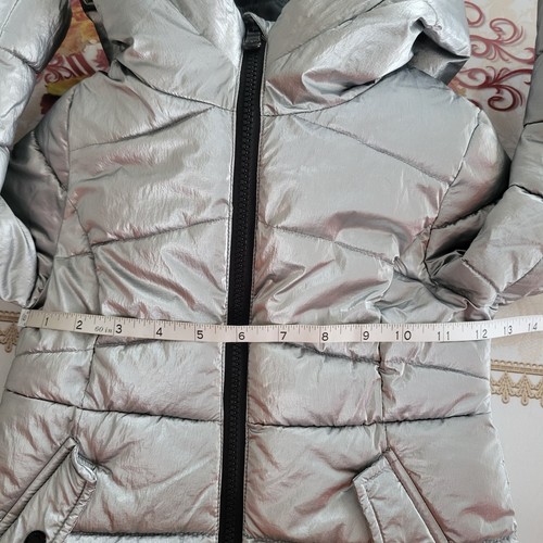 Michael Michael Kors Steppjacke Mädchen Gr. 3T Silber Kapuze Latztaschen - Bild 8 von 12