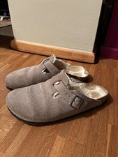 Birkenstock Boston Shearling Wildleder Taupe