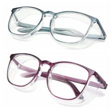 2 Pack Anti-Fog Safety Glasses - UV Protection  Blue Light Blocker for All