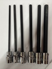  Proto J4990-smxl 6pc 38 Drive Metric 4-10mm Extra Long Hex Sockets Bin