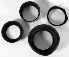 LENS HOODS LOT OF 4 ASSORTED SIZES