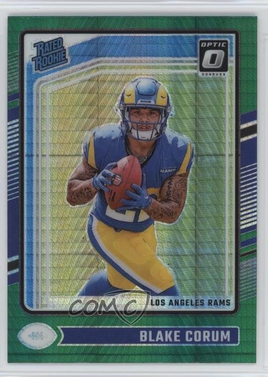2024 Panini Donruss Optic Rated Rookie Green Hyper Prizm Blake Corum #208 0xa