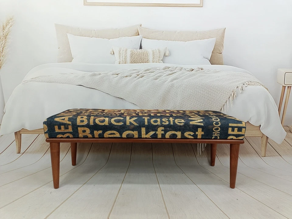 Silla de cocina, banco de zapatos, mesa auxiliar, muebles de exterior, banco boho, banco boho Foto 2 de 4