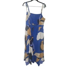 NINE WEST Spaghetti Strap Linen Blend Sleeveless Dress Womens Extra Large XL