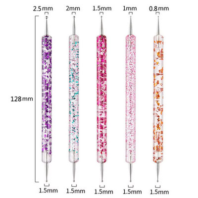 5/20 Stck. Nail Art Pinsel Design Spitze Malen Zeichnen Schnitzen Punkte Stift Flatfan L