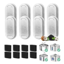 Cat Water Fountain Filter, 8 Pack Cat Fountain Filter Replacement for 108oz/3...