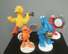 SET of 4 Vintage SESAME STREET Figures CAKE TOPPERS Birthday PARTY Wilton 