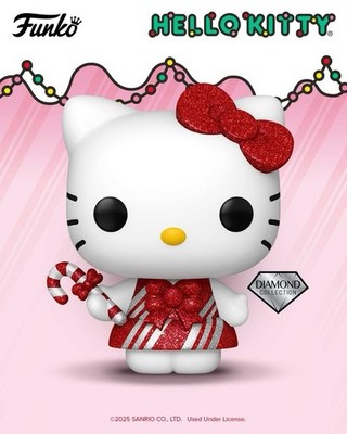Funko Hollywood Exclusive Peppermint Hello Kitty Glitter Vinyl Figure New ￼