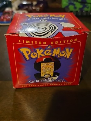 pokemon limited edition 23k gold plated trading card poliwhirl Pokmon Burger King Pokmon 1999 #61 Pokemon Limited Edition 1999 Burger