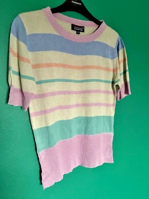 Clements Ribeiro Jumper Vintage Silk Cashmere Striped Top Ladies UK Size 16 - Image 1 of 4