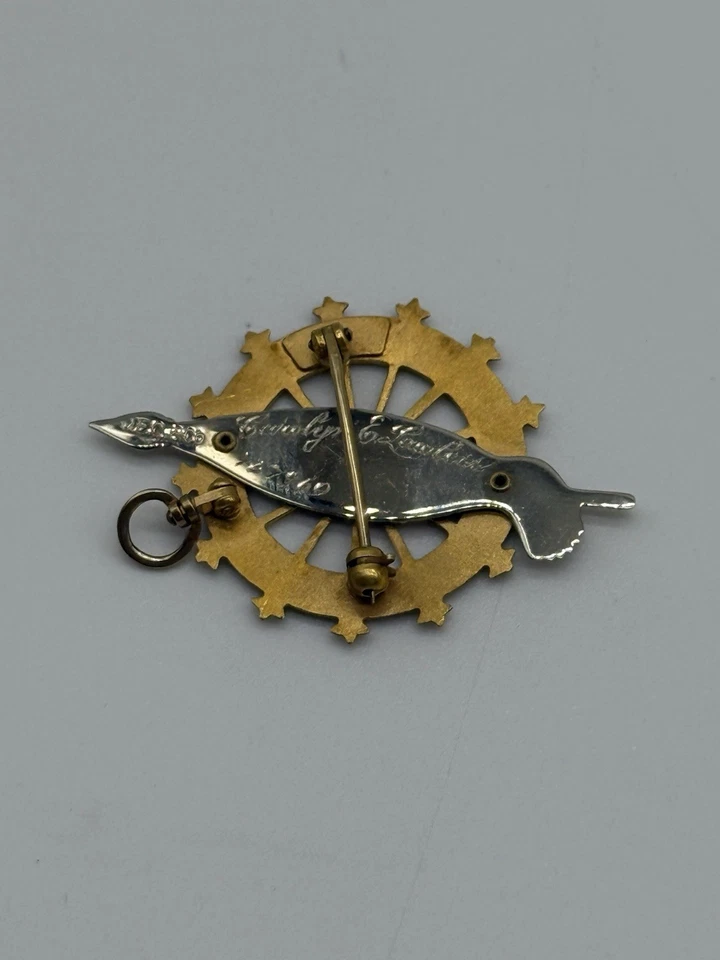 Daughters of the American Revolution (DAR) 14K Gold Metal Pin Or Pendant  - Image 3 of 4