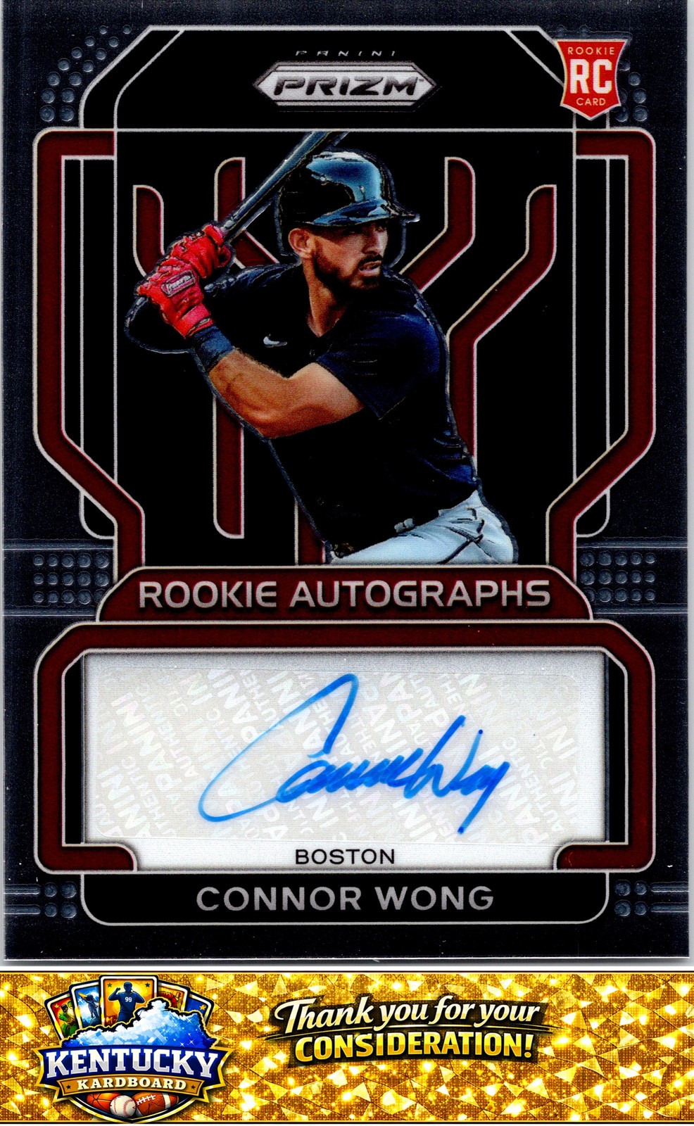 2022 Panini Prizm #RA-WG Connor Wong Rookie Autographs