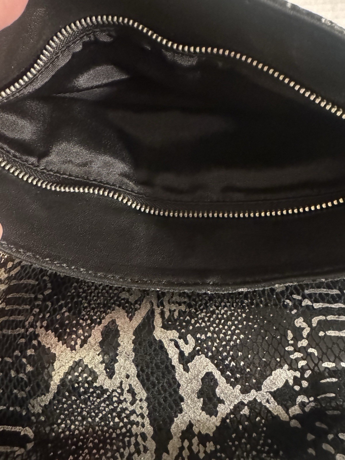 Lindsay Lohan 6126 Tempest Python Fold Over Clutc… - image 8