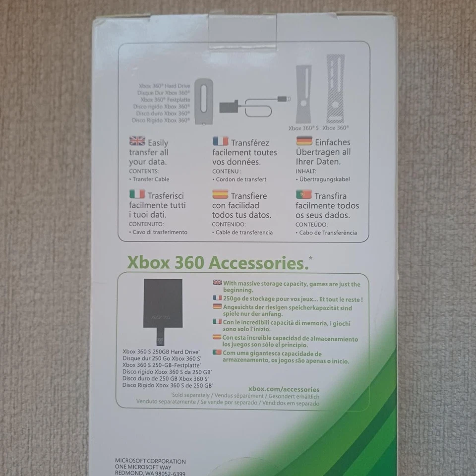 Official Microsoft Xbox 360 Hard Drive Transfer Cable - Brand New in Box - Image 2 of 4