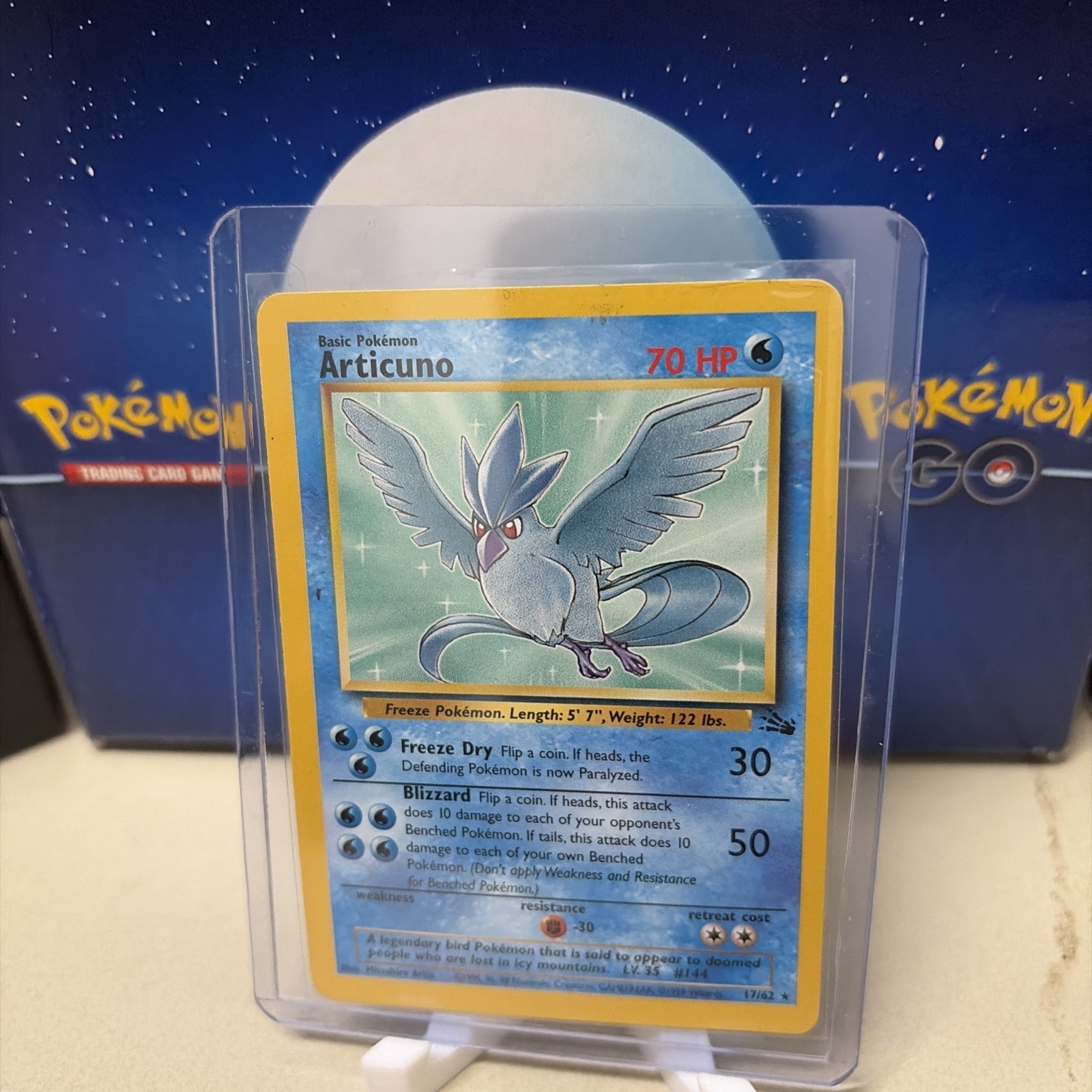 Pokémon Articuno Fossil 17/62 Rare Card NM