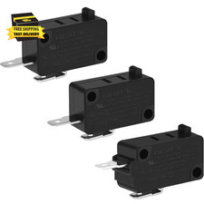Piezas de repuesto para interruptor de puerta de horno microondas de 3 piezas (2 unidades normalmente abiertas + 1 x normalmente