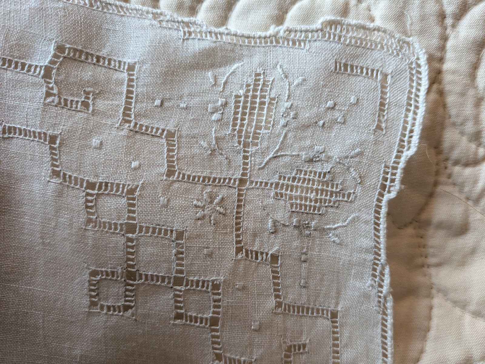 2 VTG Linen Pulled-thread/drawn- thread Work 1910… - image 4