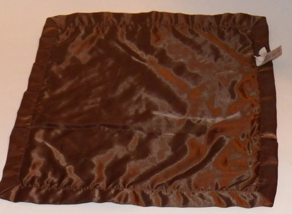 Bearington Green Brown Minky Dot Square Lovey Baby Security Blanket 16" x 16" - Image 2 of 3