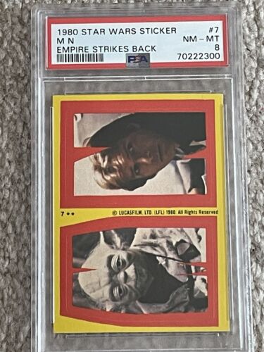 1980 TOPPS STAR WARS: EMPIRE STRIKES BACK #7 Yoda  Rookie PSA 8 Only 9 Higher - Foto 1 di 5