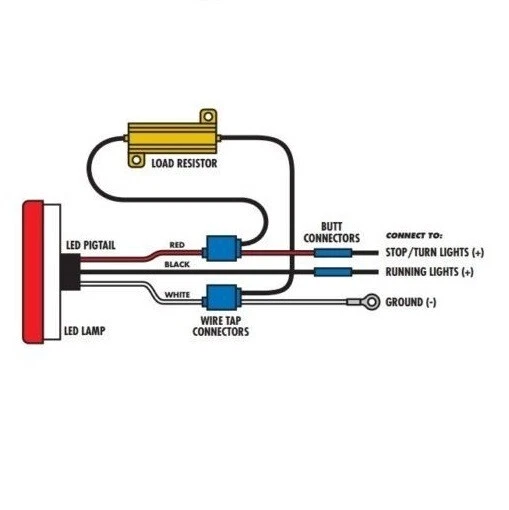 4 X 12v Led Load In-Line Resistors 50w 6 Ohm For Led Rear Tail Lights Indicators - Image 2 of 4