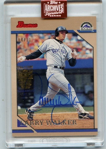 2023 TOPPS ARCHIVES SIGNATURE SERIES #17 LARRY WALKER AUTOGRAPH #4/11, ROCKIES