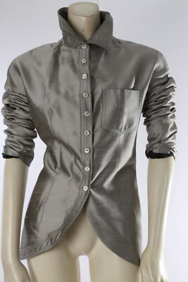 Christian Dior Boutique Button Down Collared Long Sleeve Blouse  Jacket Size 8