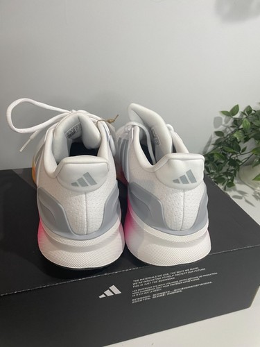 Adidas Ultrarun 5 Running Shoes White/Pink/Yellow US 11.5 Mens Lightweight - Picture 11 of 20