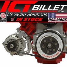 LS Corvette Spacing Low Mount Alternator Bracket for Electric or Remote Water...