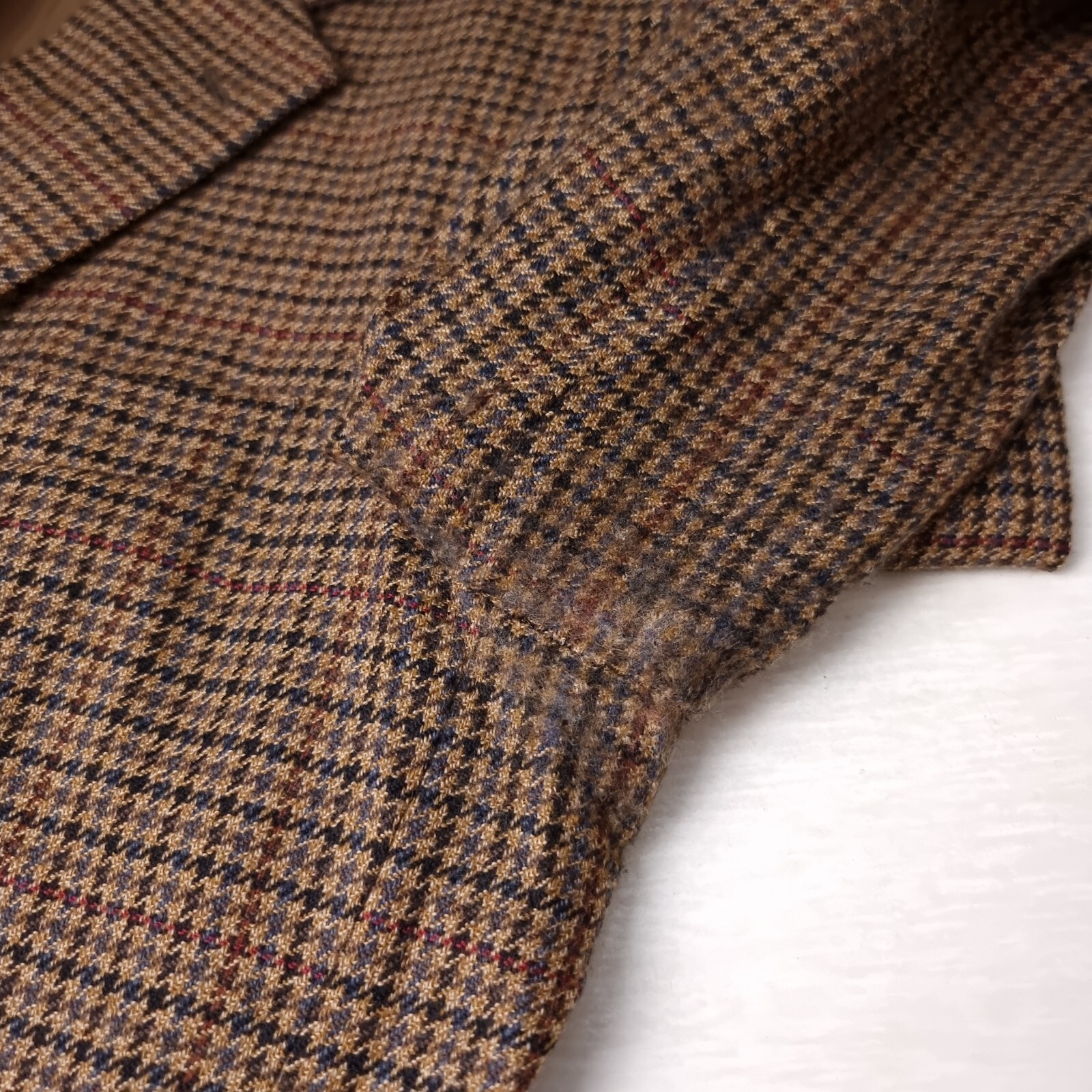 Veste Sport (blazer) Brooks Brothers Tweed Gris Anthracite à Chevrons Taille 44 XL - Vintage Fabriqué USA, état Parfait