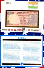 E Banknotes of All Nations India 10 Rupees 1996 P-89m UNC 58S 785406