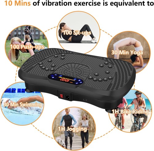 Vibration Plate Exercise Machine, Vibration Plate with Bluetooth and LED Display - Picture 6 of 8